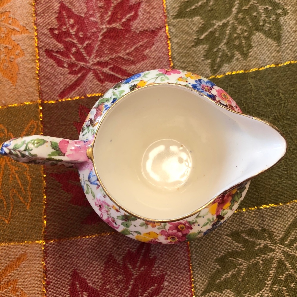 James Kent Ltd. Made in England Fenton Mille Fleurs Small Creamer - Picture 5 of 7